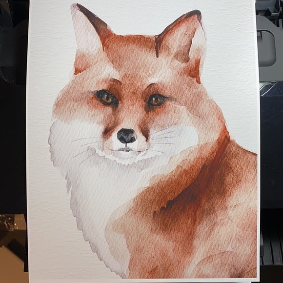 Watercolor Fox Portrait Wall Art Print Poster Unframed - Picture 15 of 15